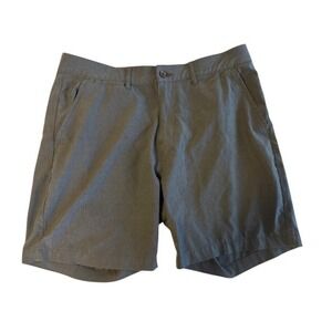 Zella‎ Mens Gray Flat Front Athletic Golf Shorts Size 34